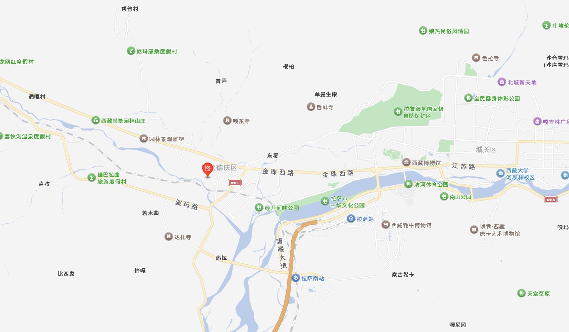 Area map reproduced from the Chinese contact page